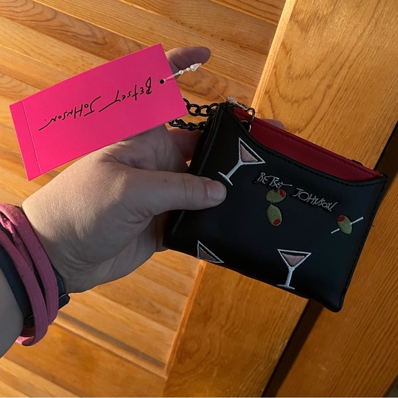 Betsey Johnson Handbags - Betsey Johnson martini olives wallet & card holder NWT